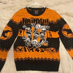 Haikyuu! Orange and Black Crewneck Sweater